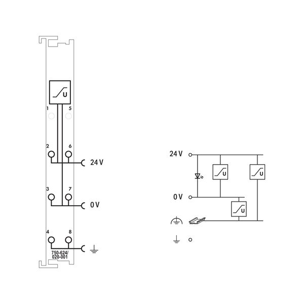 Filter module for field-side power supply (surge) 24 VDC Higher isolat image 5