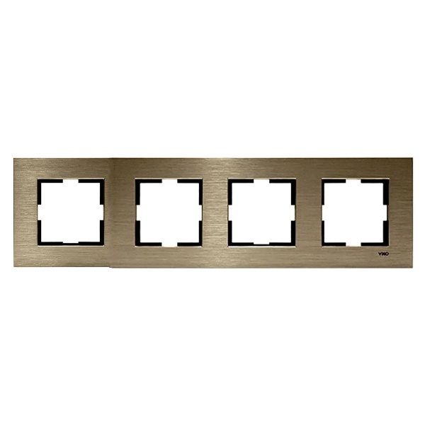 Novella Accessory Aluminium - Bronze Four Gang Frame image 1