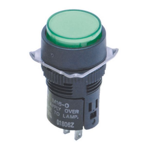 Indicator, round, green, 24VDC image 1