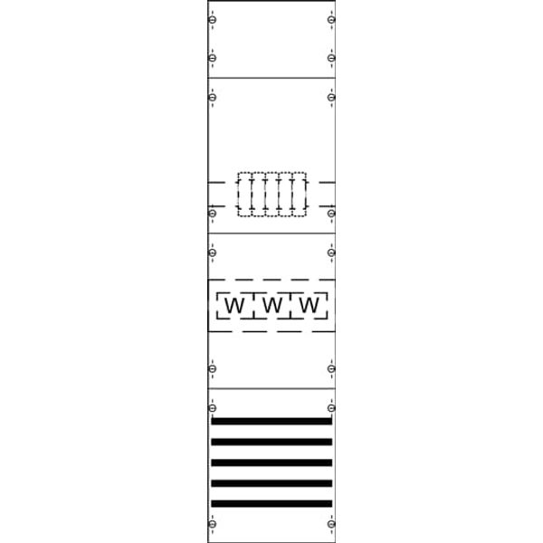 KA4080 CT meter panel, Field width: 1, Rows: 0, 1050 mm x 250 mm x 160 mm, IP2XC image 5