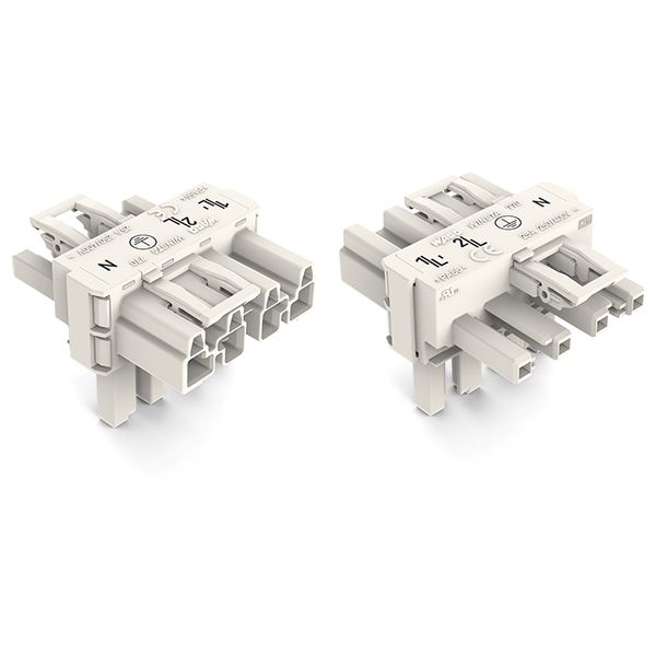 T-distribution connector 4-pole Cod. A white image 3