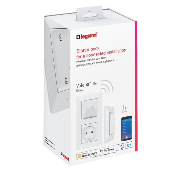 CONNECTED STARTER PACK MASTER SWITCH HOME/AWAY+GATEWAY OUTLET SCH VALENA LIFE WH image 3