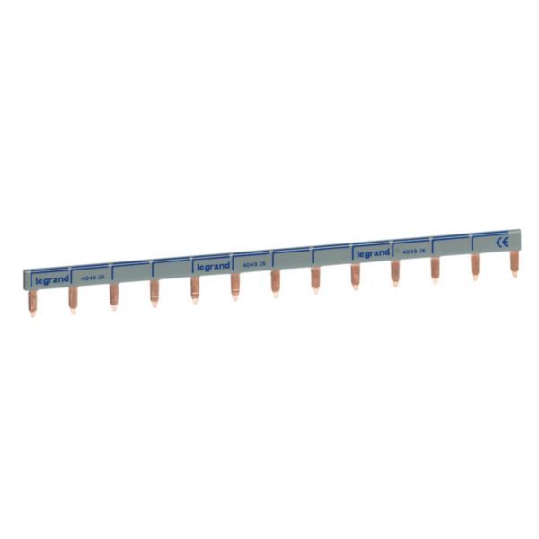 Horizontal power supply comb - for Uni and Uni + neutral - 13 modules image 1