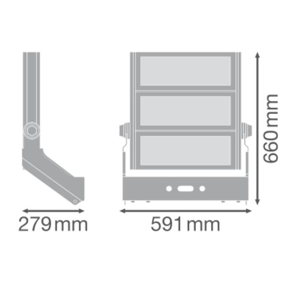 FLOODLIGHT MAX 900W LUMINAIRE HEAD 757 SYM 30 WAL image 12