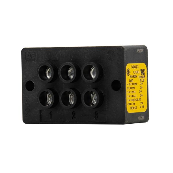 Terminal block, low voltage, 90 A, AC 600 V, DC 600 V, 3P, UL, CSA image 4