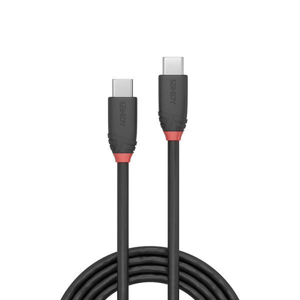 1m USB 3.2  Type C to C Cable, 20Gbps, 3A, Black Line USB Type C Male to C Male image 2