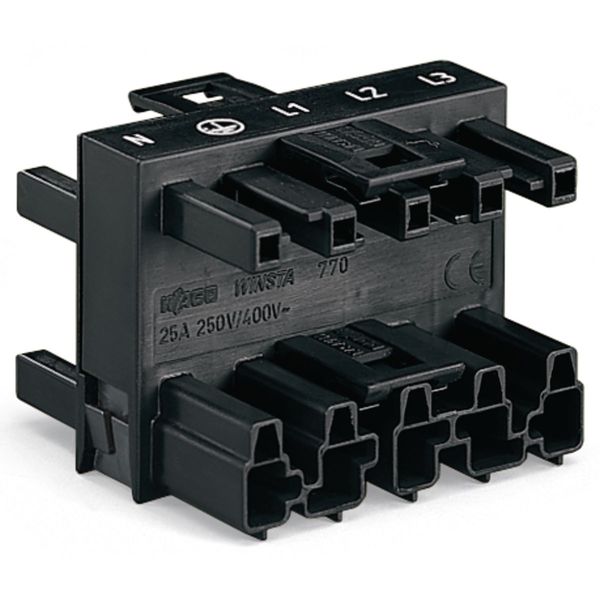 3-way distribution connector 5-pole Cod. A black image 1