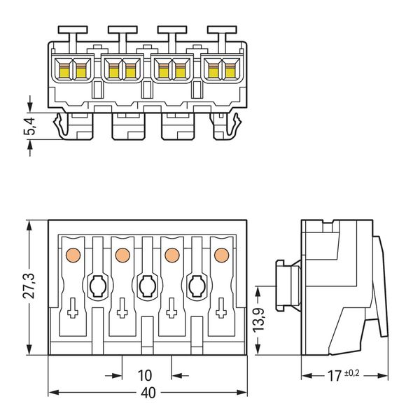 Lighting connector push-button, external for Linect® white image 5