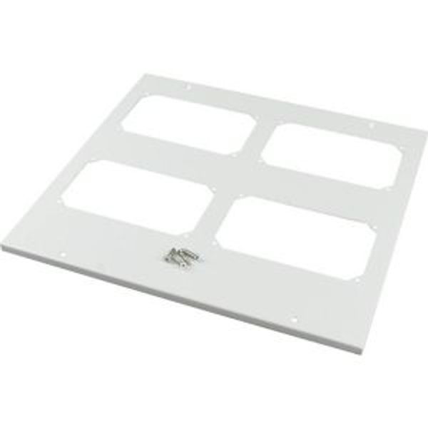 Top plate, F3A-flanges, for WxD=1100x600mm, IP55, grey image 2