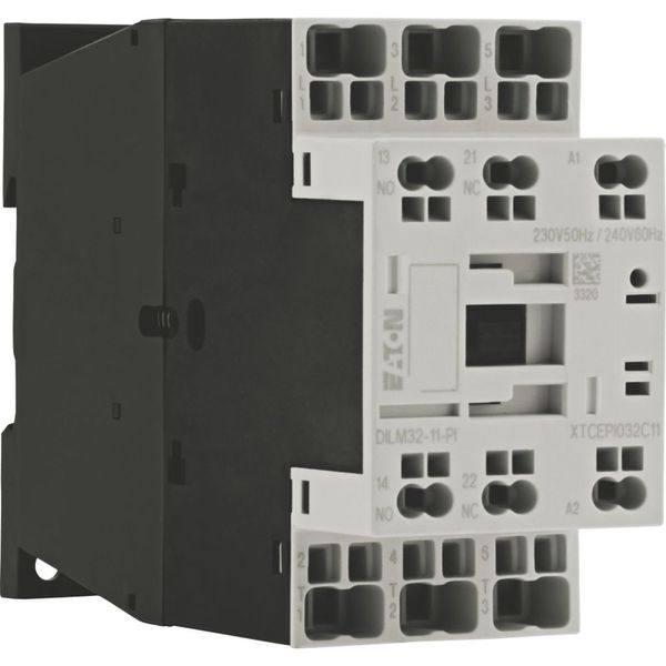 Contactor, 3 pole, 380 V 400 V 15 kW, 1 N/O, 1 NC, 24 V 50/60 Hz, AC operation, Push in terminals image 8