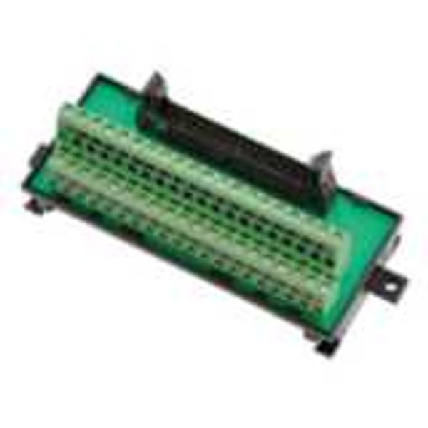 DIN rail mounting terminal block, MIL50 socket, screw clamp, 50 points image 2