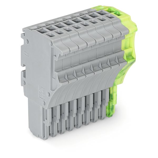 1-conductor female connector Push-in CAGE CLAMP® 1.5 mm² gray, green-y image 1