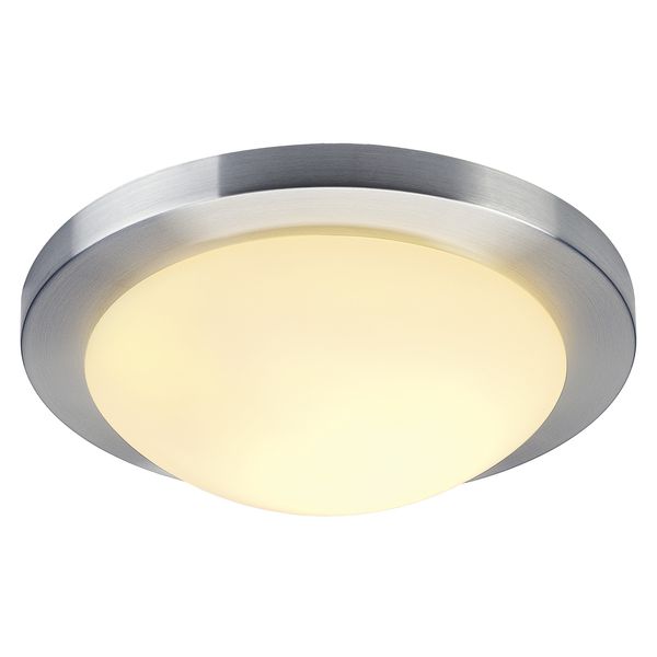 MELAN ceiling lamp, E27, max. 60W, brushed Alu/satined glass image 2