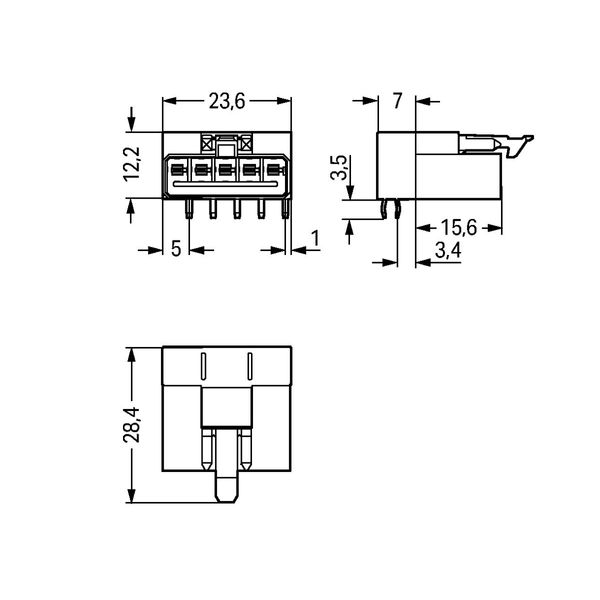Plug for PCBs angled 5-pole gray image 5