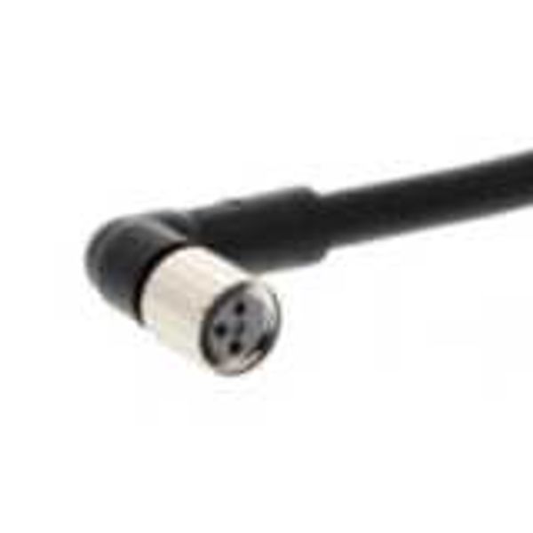 Sensor cable, M8 right-angle socket (female), 3-poles, PVC fire-retard image 1