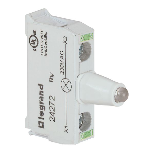 Osmoz electrical block - for control station illuminated - green - 230 V~ image 1