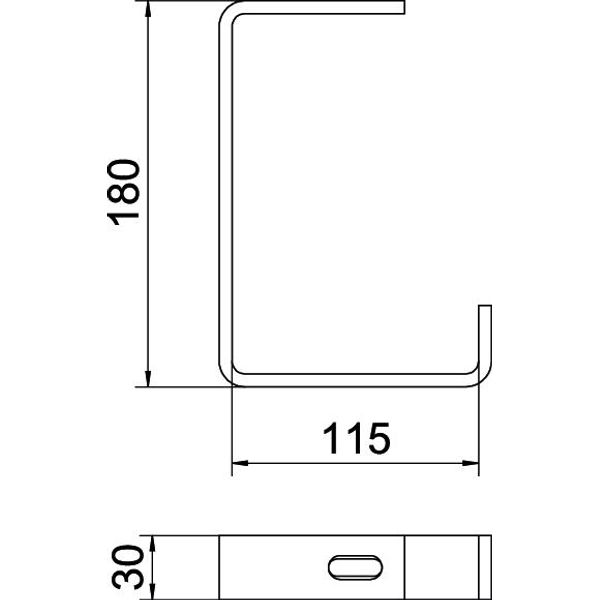 AHB 100 FT Suspension bracket flat steel B100mm image 2