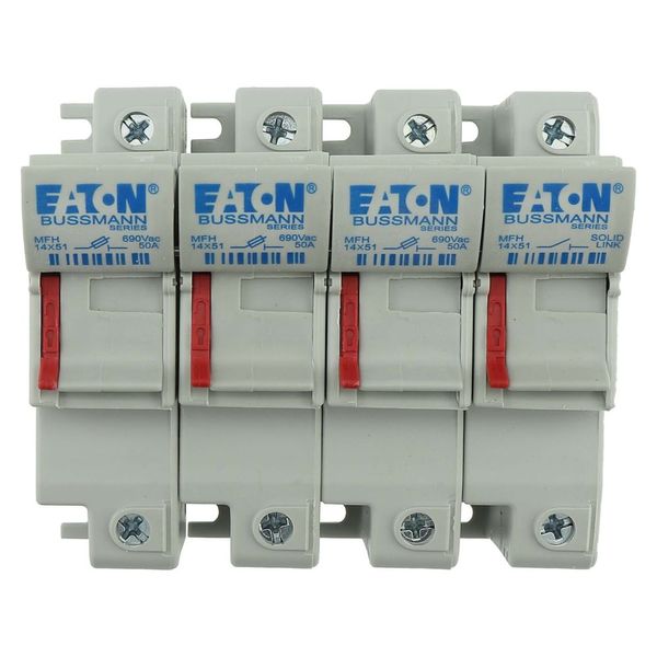 Fuse-holder, low voltage, 50 A, AC 690 V, 14 x 51 mm, 3P + neutral, IEC, with indicator image 24