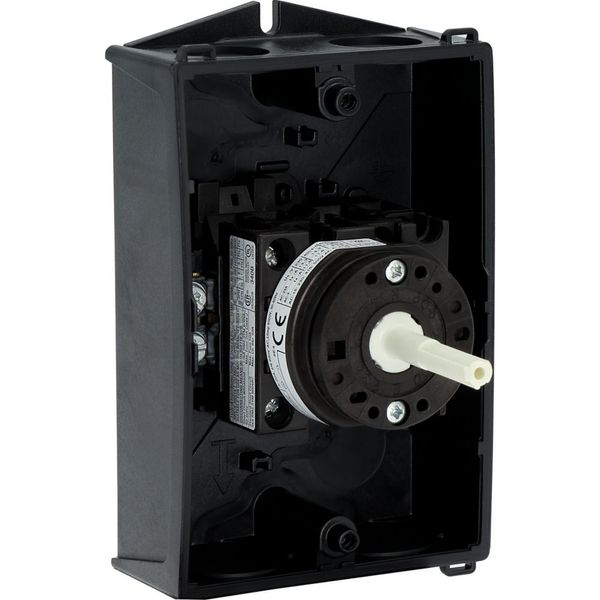 Main switch, T0, 20 A, surface mounting, 2 contact unit(s), 3 pole, STOP function, With black rotary handle and locking ring, Lockable in the 0 (Off) image 53