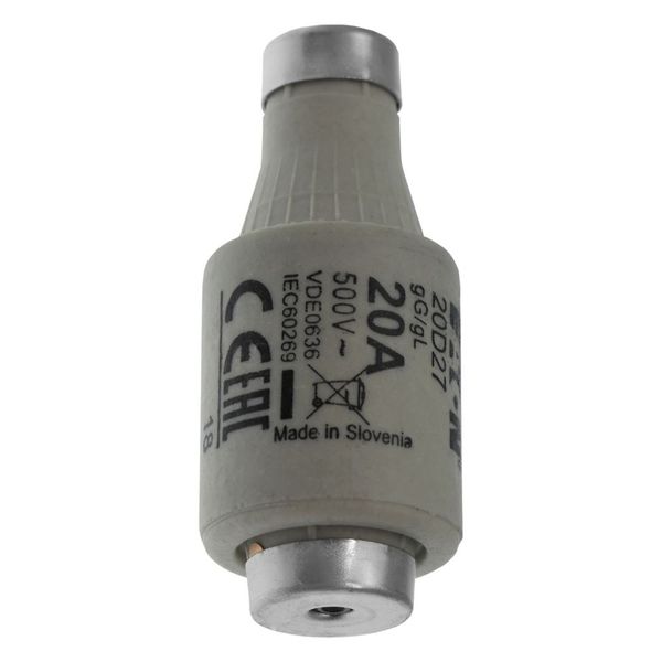 Fuse-link, LV, 20 A, AC 500 V, D2, gL/gG, IEC, time-delay image 14