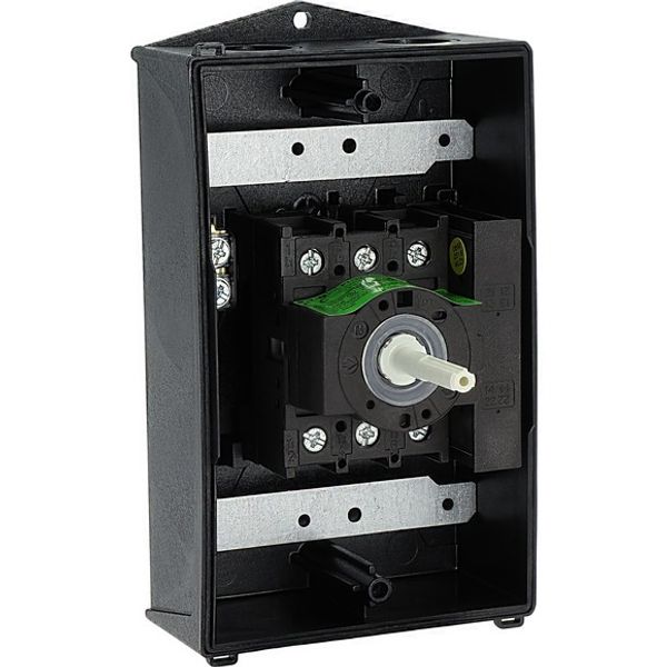 Main switch, P1, 32 A, surface mounting, 3 pole, 1 N/O, 1 N/C, STOP function, With black rotary handle and locking ring, Lockable in the 0 (Off) posit image 13