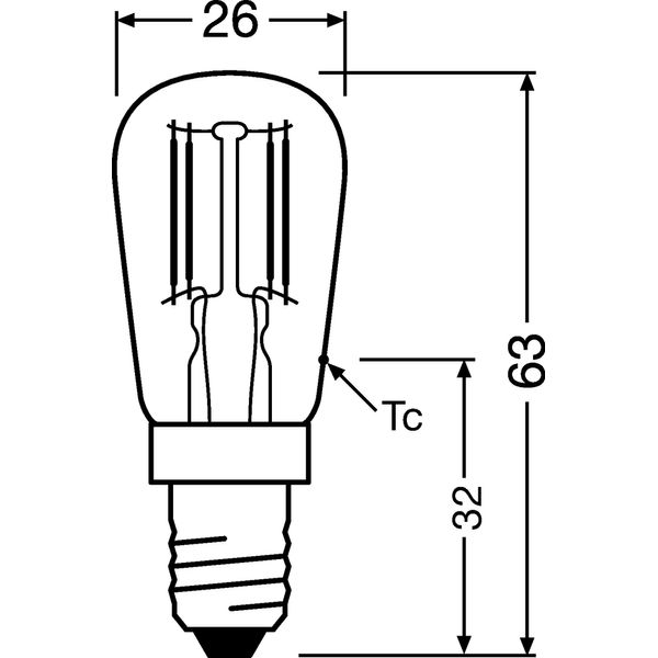 LED SPECIAL T26 25 2.8 W/2700 K E14 image 5