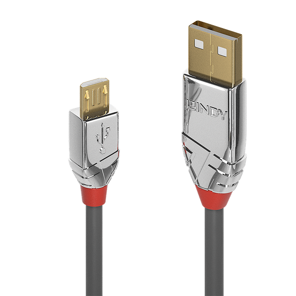 0.5m  USB 2.0 Type A to Micro-B Cable, Cromo Line USB Type A Male to Micro-B Male image 1