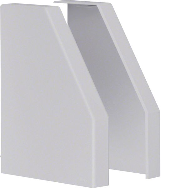 endcap pair overlapping for spreader box trunking 190x150mm light grey image 1