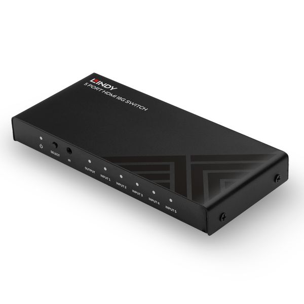 5 Port HDMI 18G Switch Switch between 5 4K@60Hz source devices when connected to a single display image 1