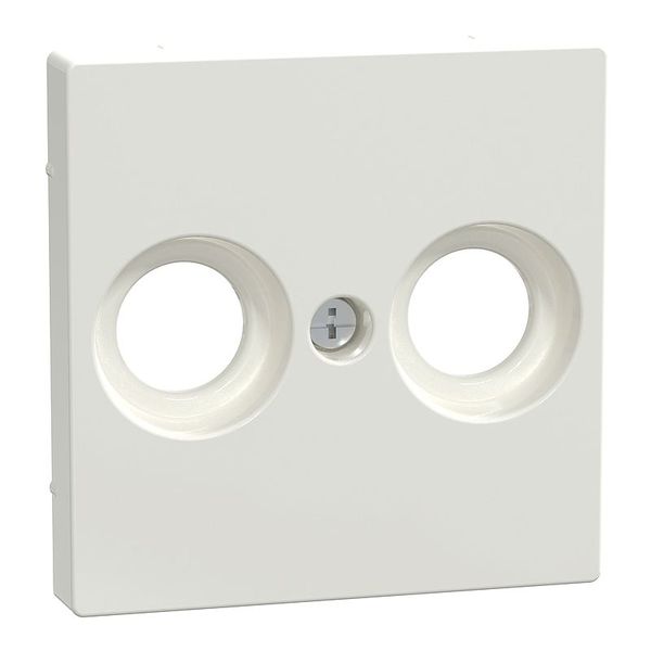 Central plate for antenna sockets, polar white, system M image 1