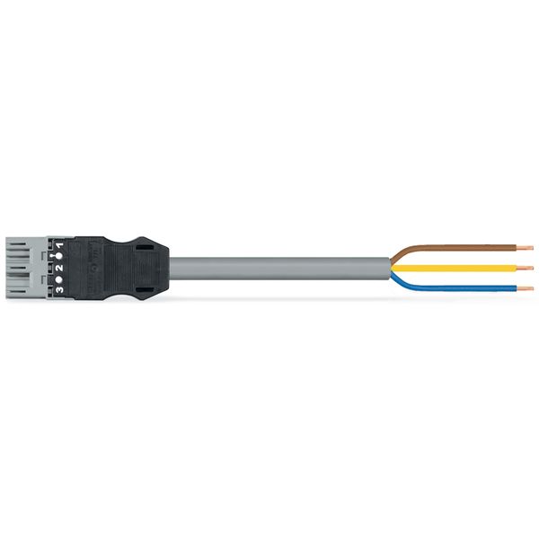 pre-assembled connecting cable;Eca;Plug/open-ended;gray image 3