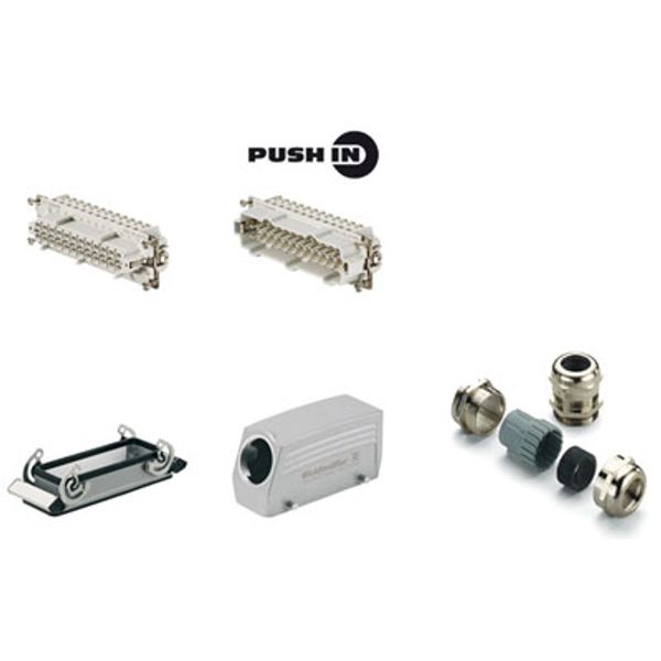 Industrial connectors (set), Series: HE, PUSH IN, Size: 8, Number of p image 1