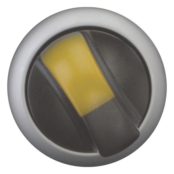 Illuminated selector switch actuator, RMQ-Titan, With thumb-grip, maintained, 2 positions (V position), yellow, Bezel: titanium image 9