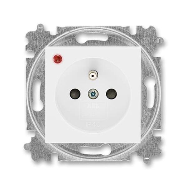 5599H-A02357 03 Socket outlet with earthing pin, shuttered, with surge protection image 1