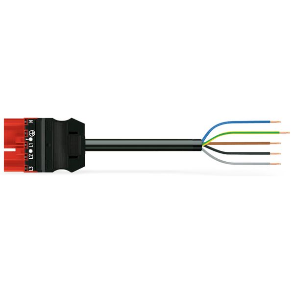 pre-assembled connecting cable;Eca;Plug/open-ended;red image 1