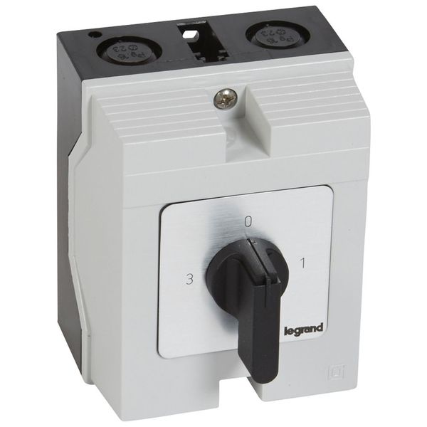 Cam switch - 3-way switch with off - PR 12 - 2P - 16 A - box 96x120 mm image 1