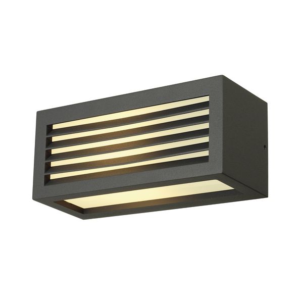 BOX-L E27 wall lamp, E27, max. 18W, square, anthracite image 1