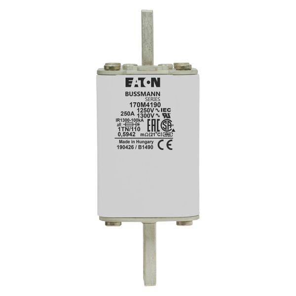 Fuse-link, high speed, 250 A, AC 1250 V, size 1, 53 x 66 x 138 mm, aR, DIN, IEC, type T indicator image 15