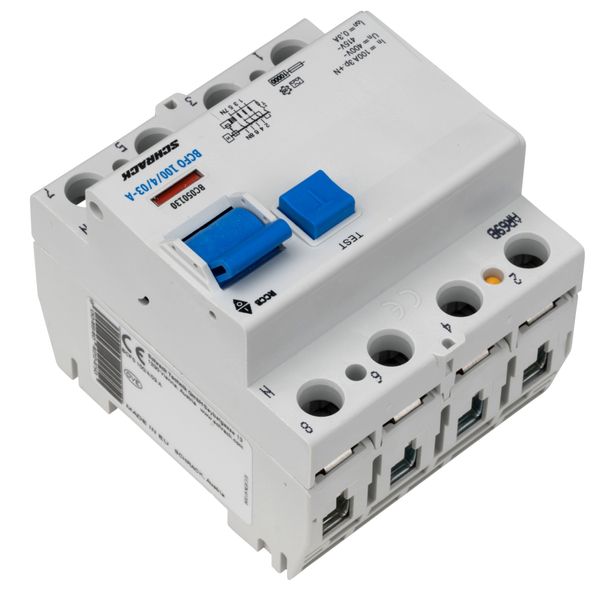 Residual current circuit breaker, 100A, 4-p, 300mA, type A image 8