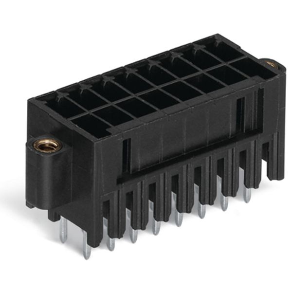 THT male header, 2-row 0.8 x 0.8 mm solder pin straight black image 5