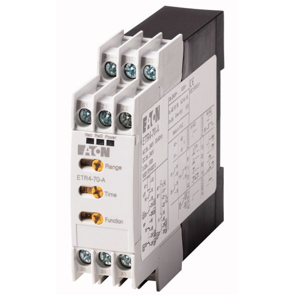 Timing relay, 2W, 0.05s-100h, multi-function, 24-240VAC/DC, potentiometer connection image 1