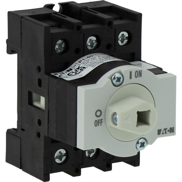 On-Off switch, P1, 40 A, rear mounting, 3 pole, Without metal shaft image 2