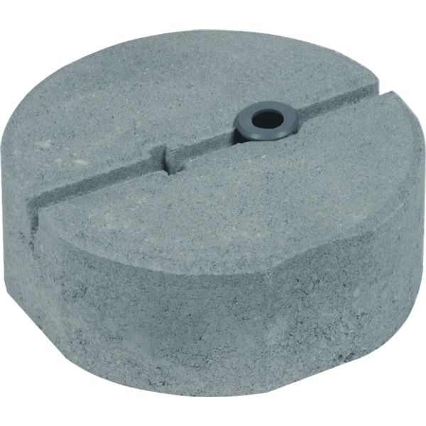 Concrete base C45/55 8.5kg w. threaded adapter M16 D 240mm H 90mm   -K image 1