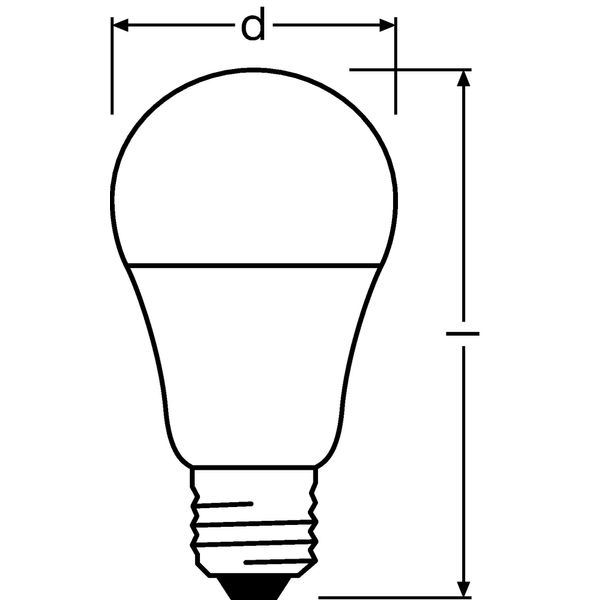 LED DAYLIGHT SENSOR CLASSIC A 75 10 W/2700 K E27 image 3