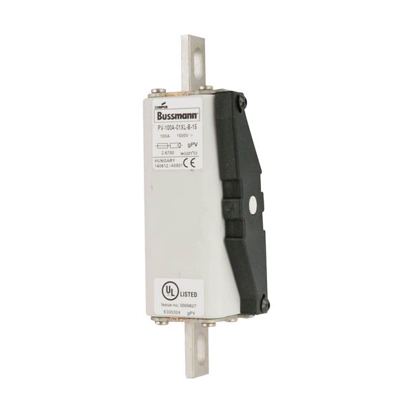 Fuse-link, high speed, 100 A, DC 1500 V, 01XL, 43 x 193 mm, gPV, IEC, UL, with indicator, bolted image 8