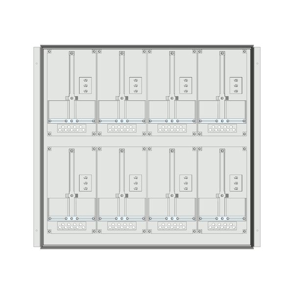 Meter box insert 2-rows, 8 meter boards / 18 Modul heights image 1