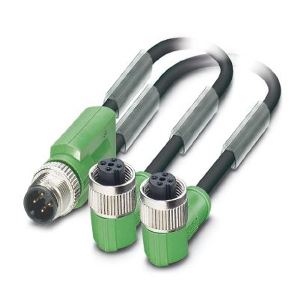 SAC-3P-M12Y/2X3,5-PUR/M12FRBNLY - Sensor/actuator cable image 1