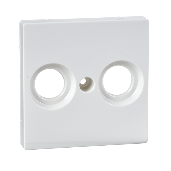 Central plate for antenna socket-outlets 2 holes, polar white, glossy, System M image 4