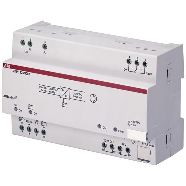 NTU/S12.2000.1 Uninterruptible Power Supply, 12 V DC, 2 A, MDRC image 1