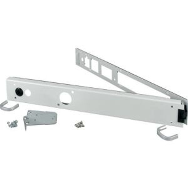 Opening metal front plate for XW drawer, ventilated, IP31, H=75mm, gre image 2